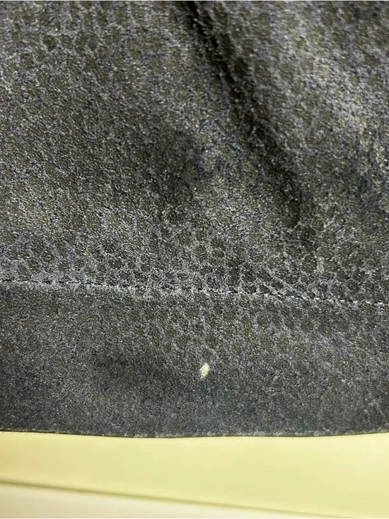 ALL SAINTS Leather suede purse pearl mini hobo bag dark blue - Picture 7 of 16